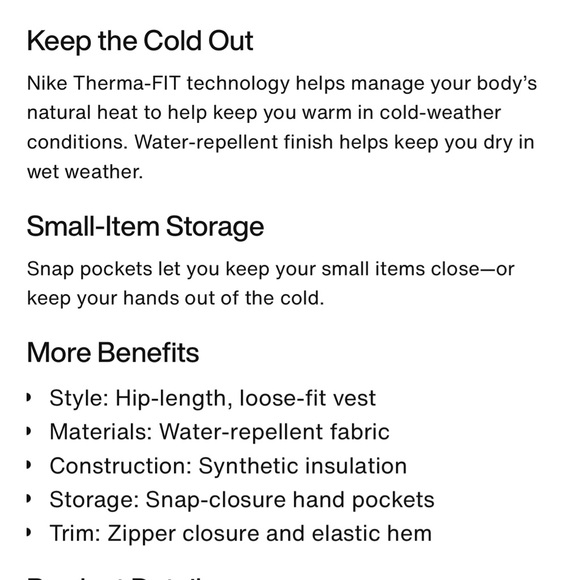 Nike Thermafit oversize women size S puffer vest .New with tags - Picture 7 of 11